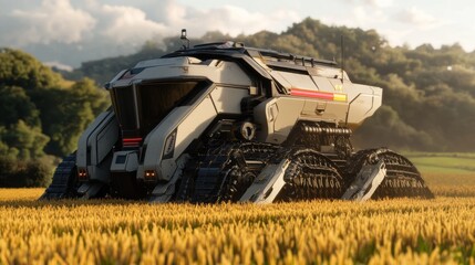 Fototapeta premium Futuristic Tractor.