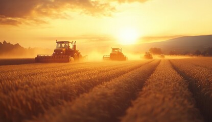 Fototapeta premium Harvest Sunset.