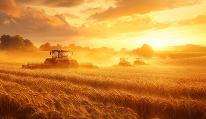 Fototapeta premium Sunset Harvest.