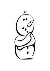 Denkender Schneemann