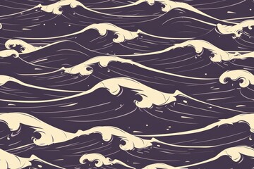 The image is a wave pattern with a blue and white color scheme