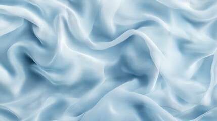 Obraz premium Delicate chiffon layers in light blue, creating a soft, airy aesthetic, on transparent background