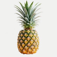 Obraz premium A ripe pineapple on a white background.