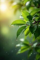 green leaves on a sunny day
