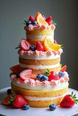wedding cake with fruit