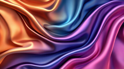 Obraz premium Layered cloth in luxurious satin, with rich hues and smooth, cascading folds, on transparent background