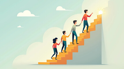 Ascending Together: Team Members Supporting Each Other On The Path To Success