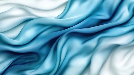 Obraz premium Silk layers in gradient hues of blue and teal, gently flowing for a serene, layered effect, on transparent background