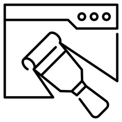 Web Scraping Line Icon minimalist vector illustration ,simple transparent graphic element .Isolated on white background