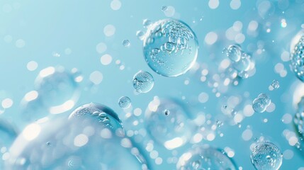 Group of bubbles floating in the air