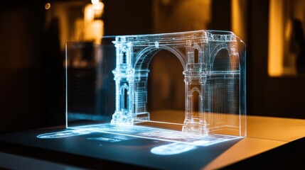 Holographic displays projecting 3D images