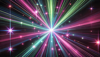 Obraz premium 光・光線・放射線・集中光のグラフィック