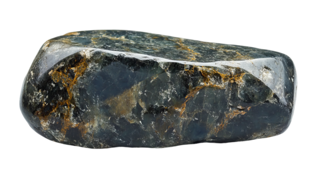 Dark Green Stone with Natural Patterns and Textures