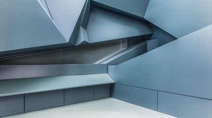 Obraz premium Abstract Blue Polygonal Backdrop with Geometric Patterns, Ideal for Technology and Modern Design Concepts.