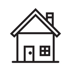 Home Building Line Icon. Editable Stroke. Pixel Perfect. For Mobile and Web.Real Estate icon template.with transparent background. vector illustration