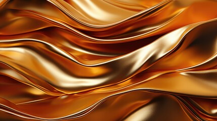 Obraz premium Abstract gold liquid waves