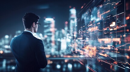 Traders in a bustling financial hub, eyes glued to screens, conveying the tense atmosphere of market volatility and the high stakes of trading.