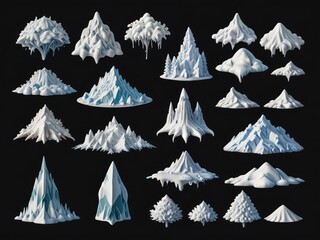 Obraz premium winter landscape with mountains,illustration of a landscape