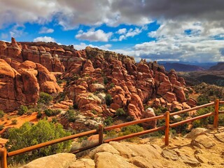 Autumn at the Fiery Furnace in Arches National Park in Utah.
