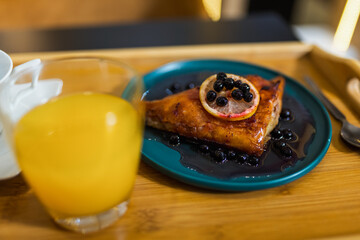 Closeup of delicious pie.