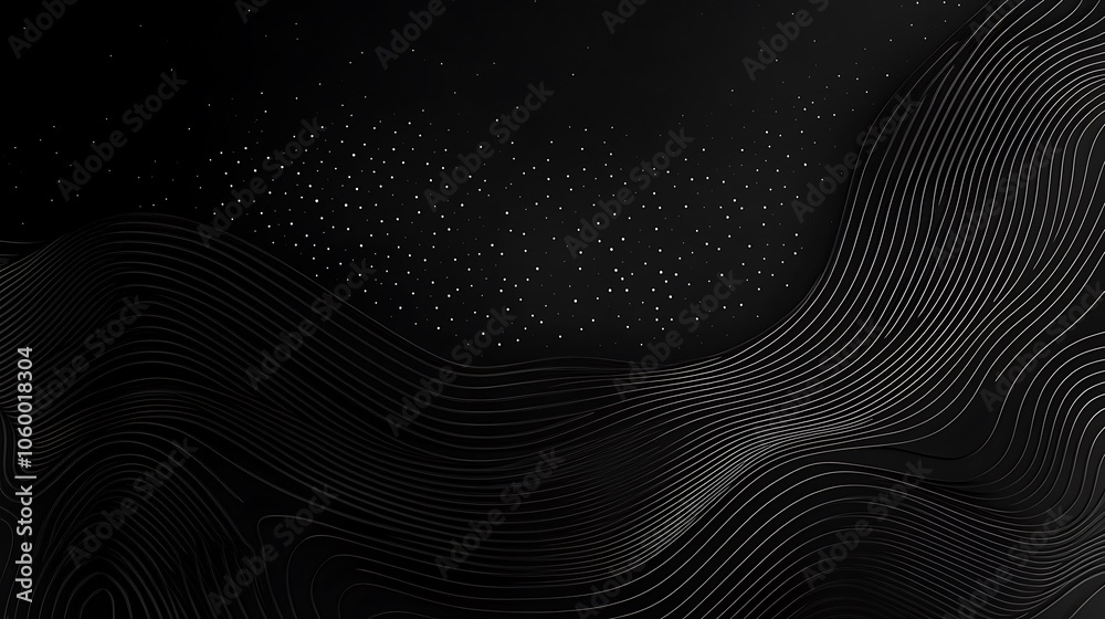 Poster abstract dark background with flowing lines and subtle texture.