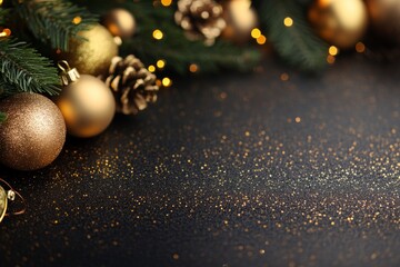 Christmas golden luxury glitter background