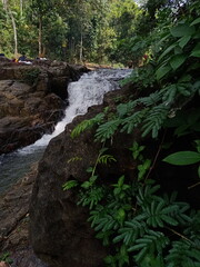 beautiful kumari ella waterfall in srilanka.