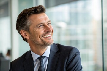Fototapeta premium Portrait of a handsome CEO smiling