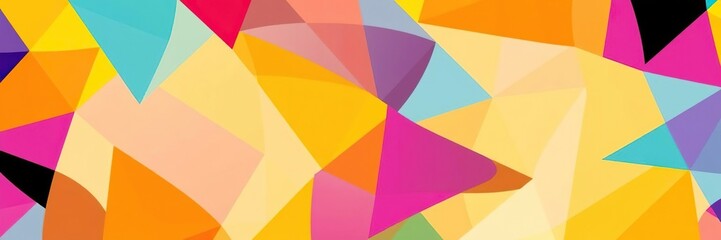 Obraz premium Colorful geometric pattern with vibrant abstract shapes and lines, vibrant, modern, geometric