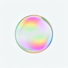 Single colorful bubble isolated