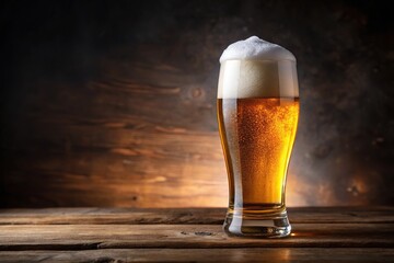 Foamy head with a rich creamy texture on top of a frothy beer glass, liquid, head, foamy, glass, froth