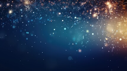 Obraz premium Sparkling Background for New Year Celebrations , Happy New Year, Beautiful creative holiday background with fireworks and Sparkling, space for text 
