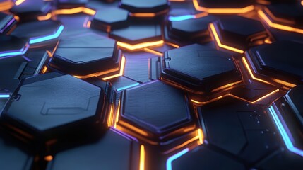 Obraz premium 3D Halogen Black and gold background 