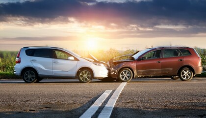 Two Vehicles Meet Their Fate: A Powerful Car Crash