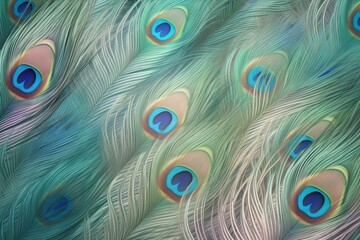 Obraz premium peacock feather close up