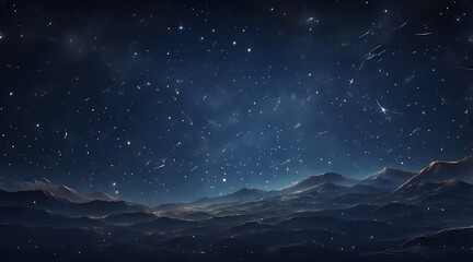Fototapeta premium A Celestial-Themed Background with Constellations, Shooting Stars, and Subtle Gradients of Night Sky