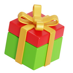 3D illustration of christmas gift