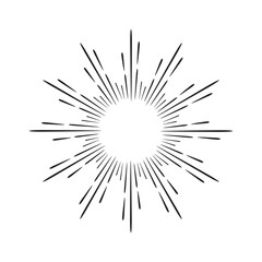 Fototapeta premium Radial burst abstract comic book flash explosion radial lines on transparent background, Star warp