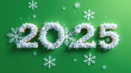 Happy New Year 2025, Snowflakes background, Christmas background