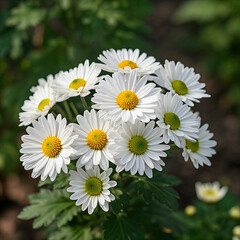 Fototapeta premium daisies in a garden