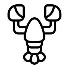 Lobster Line Icon