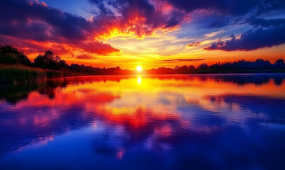 Obraz premium Spectacular Nature and Scenic Wonders: Golden Hour Sunsets, Lush Forests, Tranquil Beaches, and Vibrant Fields of Flowers in Stunning Views