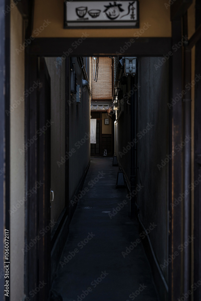 Wall mural 京都 祇園新橋の路地風景