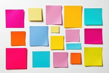 Fototapeta premium A wall covered in colorful sticky notes of various sizes