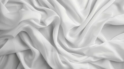 Obraz premium A stunning crumpled white fabric texture, perfect for adding depth and elegance to any design or backdrop.