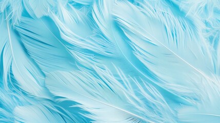 Obraz premium Explore a serene blue vintage feather pattern that brings a soft touch to your dcor with its pastel fur texture.