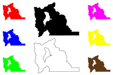 Fototapeta premium Utah County, State of Utah (U.S. county, United States of America, USA, U.S., US) map vector illustration, scribble sketch map