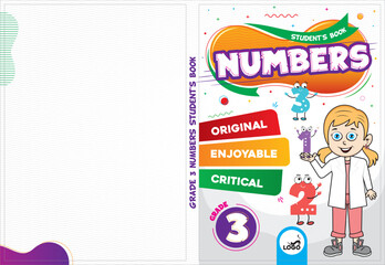 Printable cover design adapted to educational books.