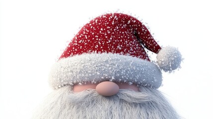 Festive Santa Hat with Snowy Details