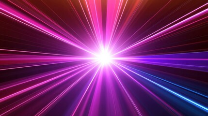 Futuristic Tech Concept with Vivid Light Rays